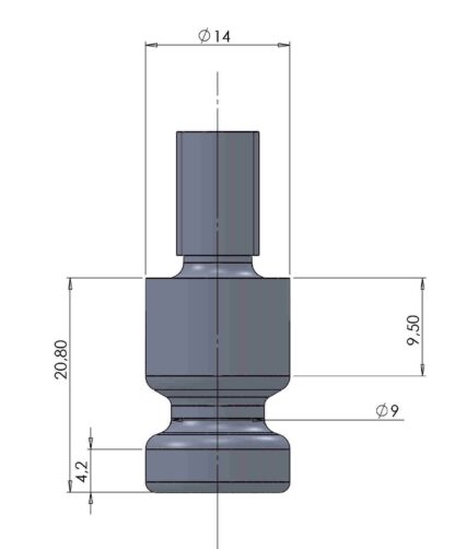 Mastvoet met cardan en europin aansluiting voor raceboards - Image 3
